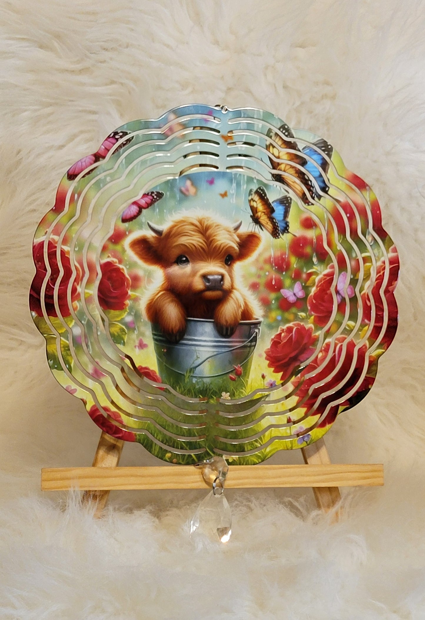 Cute Baby Cow 8-inch Wind Spinner