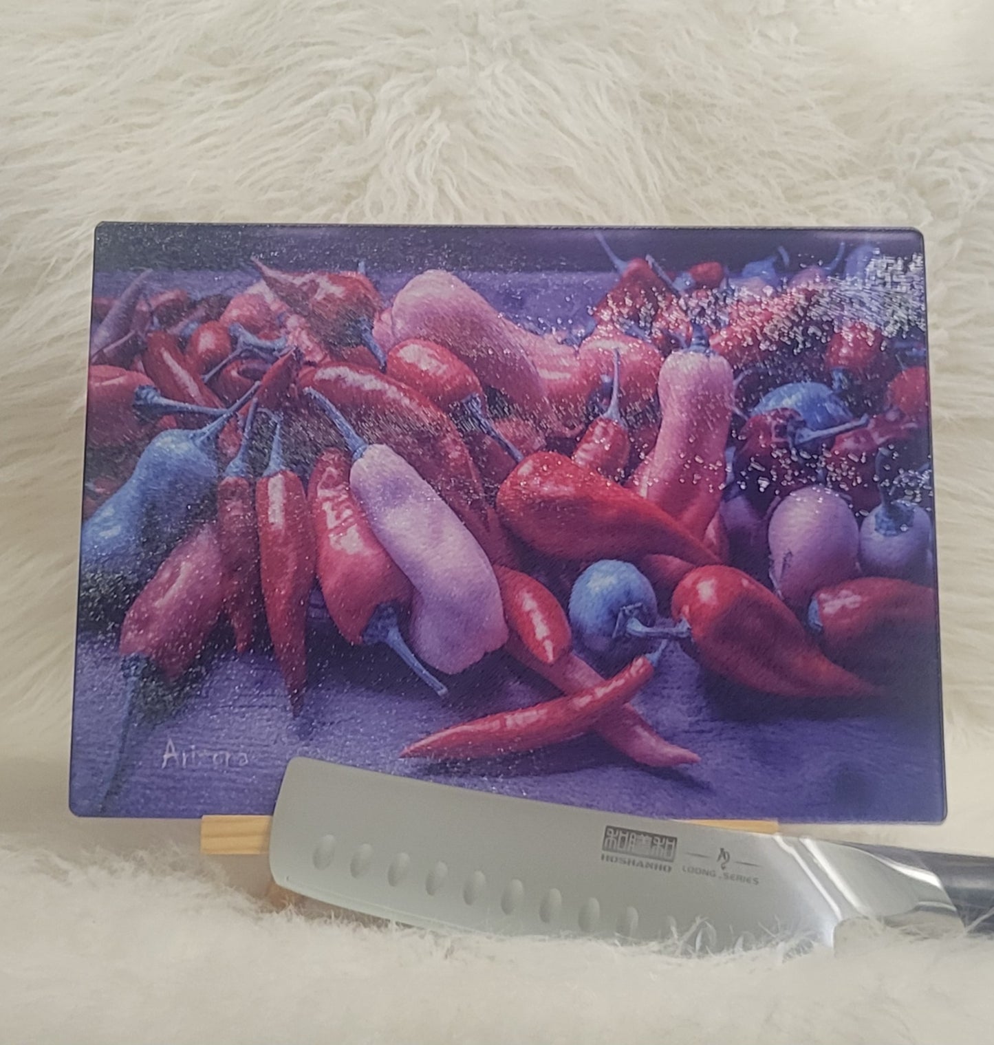 Glass Cutting Borad Chili Peppers