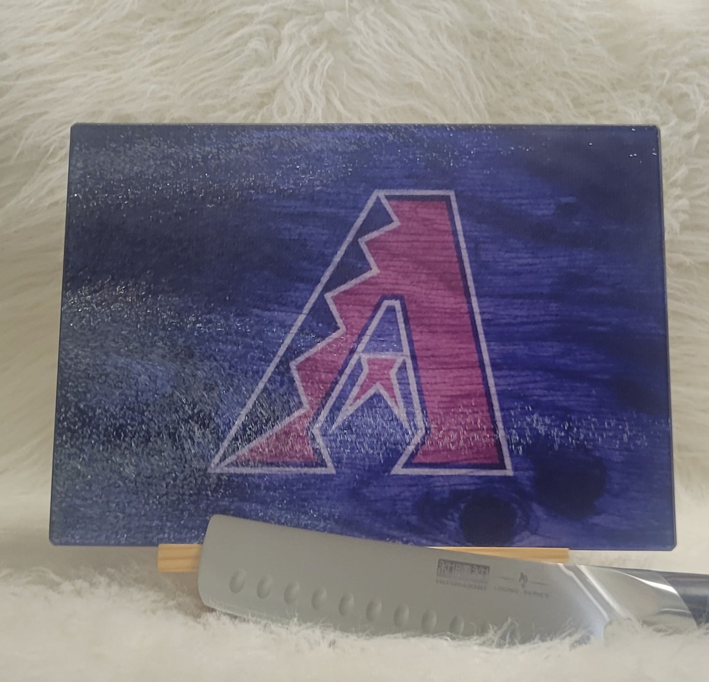 Glass Cutting Board AZ Baseball