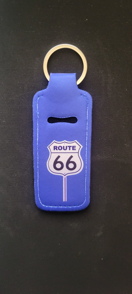 Route 66 Key Chain / Lip Balm Holder