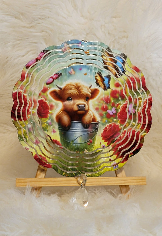 Cute Baby Cow 8-inch Wind Spinner
