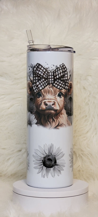 Black Bow Cow 40oz / 20oz Tumbler set