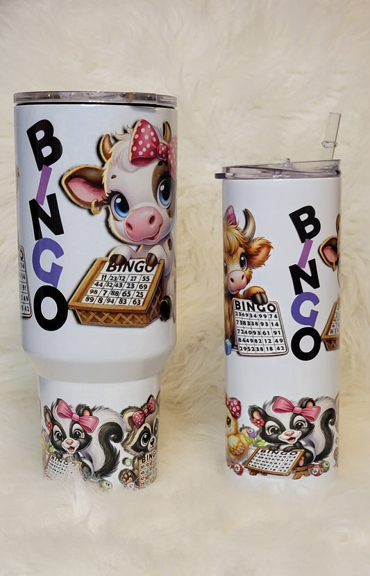 Cute Cow Bingo 40oz / 20oz Tumbler Set