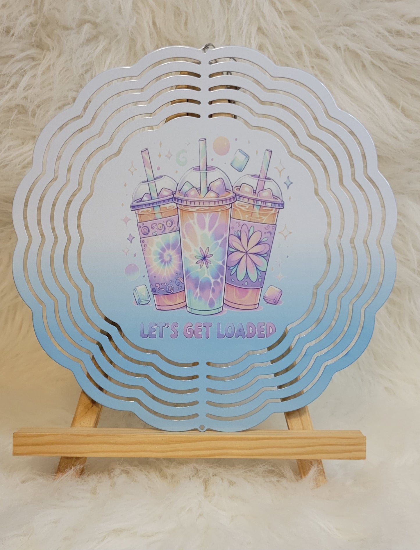 8" "Let's Get Loaded" Wind Spinner