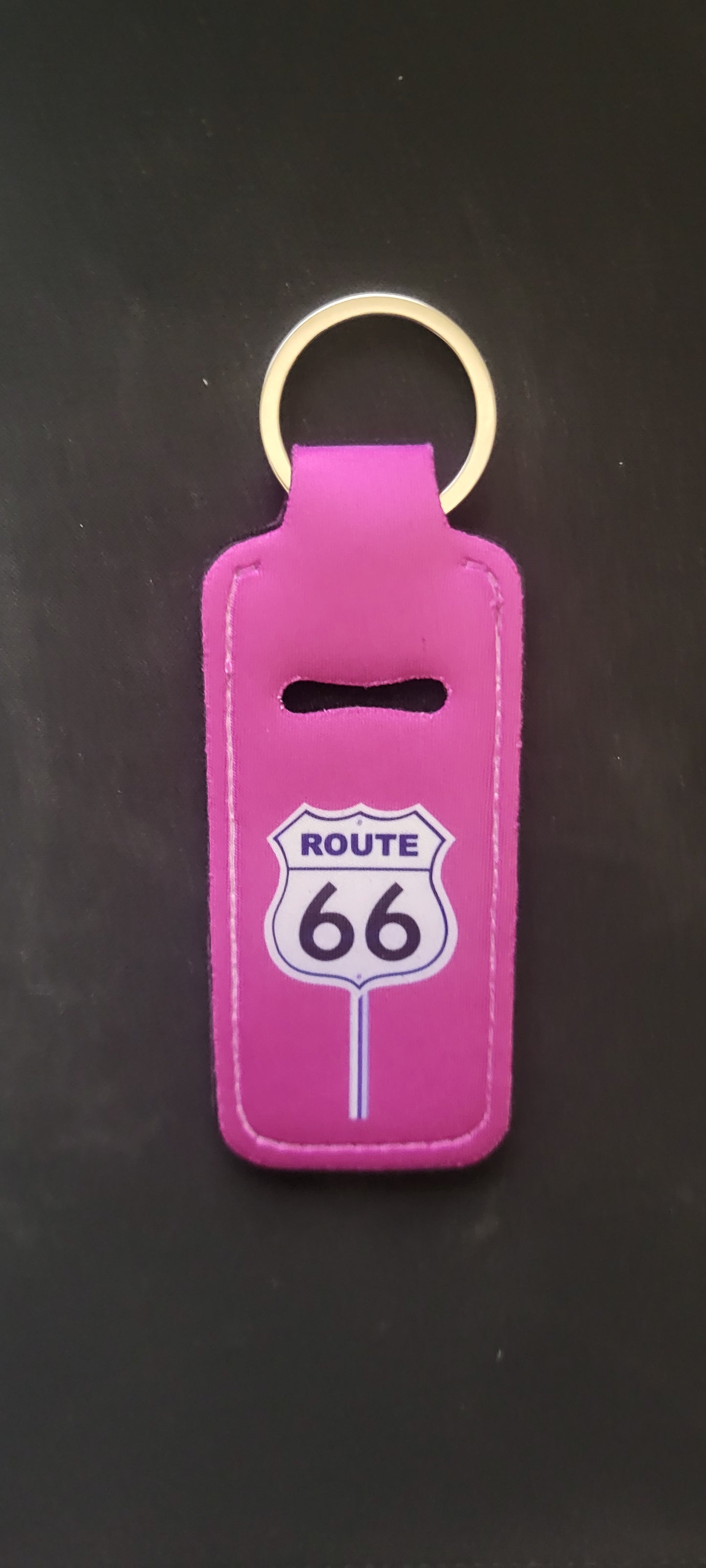 Route 66 Key Chain / Lip Balm Holder
