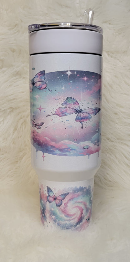 40oz Beautiful Butterfly Tumbler