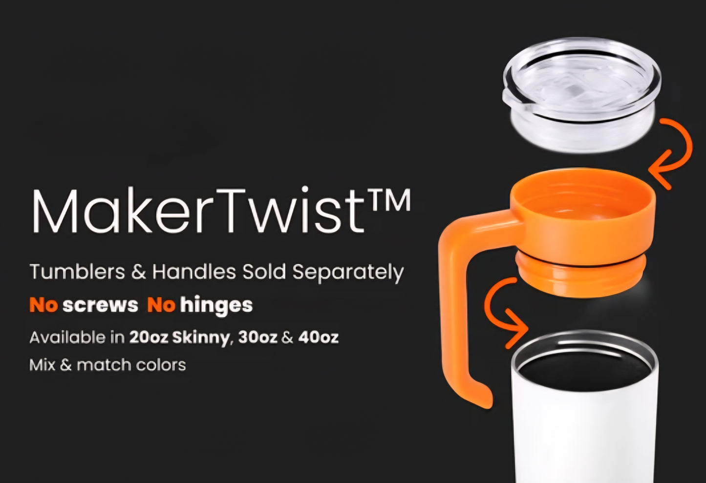America 20oz Tumbler With MakerTwist Handle